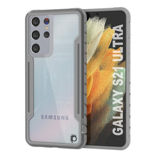 Load image into Gallery viewer, Punkcase S21 Ultra Ravenger Case Protective Military Grade Multilayer Cover [Grey]
