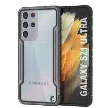Load image into Gallery viewer, Punkcase S21 Ultra Ravenger Case Protective Military Grade Multilayer Cover [Grey-Black]
