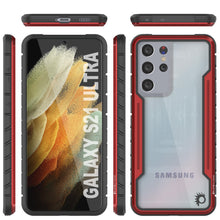 Load image into Gallery viewer, Punkcase S21 Ultra Ravenger Case Protective Military Grade Multilayer Cover [Red]
