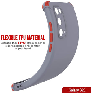 Punkcase Protective & Lightweight TPU Case [Sunshine Series] for Galaxy S20 [Grey]