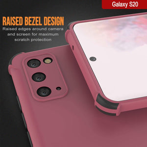 Punkcase Protective & Lightweight TPU Case [Sunshine Series] for Galaxy S20 [Rose]
