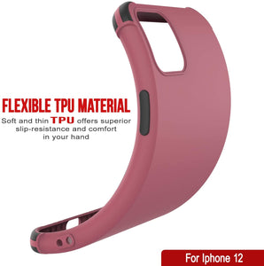 Punkcase Protective & Lightweight TPU Case [Sunshine Series] for iPhone 12 [Rose]
