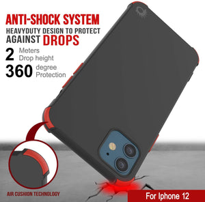 Punkcase Protective & Lightweight TPU Case [Sunshine Series] for iPhone 12 [Black]
