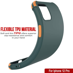 Punkcase Protective & Lightweight TPU Case [Sunshine Series] for iPhone 12 Pro [Dark Green]
