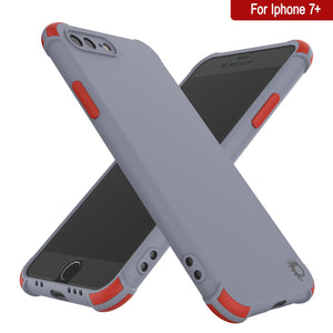 Punkcase Protective & Lightweight TPU Case [Sunshine Series] for iPhone 7+ Plus [Grey]