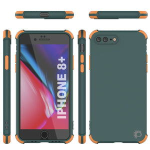 Punkcase Protective & Lightweight TPU Case [Sunshine Series] for iPhone 8+ Plus [Dark Green]