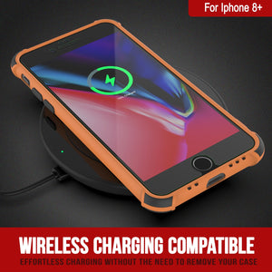 Punkcase Protective & Lightweight TPU Case [Sunshine Series] for iPhone 8+ Plus [Orange]