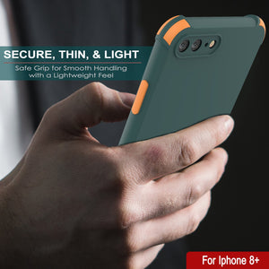 Punkcase Protective & Lightweight TPU Case [Sunshine Series] for iPhone 8+ Plus [Dark Green]