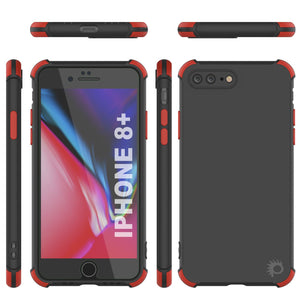 Punkcase Protective & Lightweight TPU Case [Sunshine Series] for iPhone 8+ Plus [Black]
