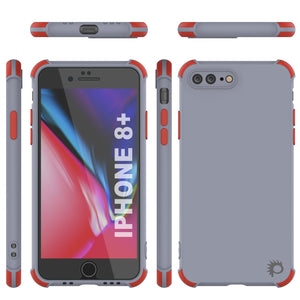 Punkcase Protective & Lightweight TPU Case [Sunshine Series] for iPhone 8+ Plus [Grey]