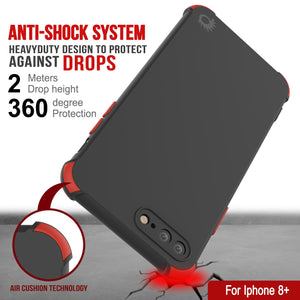 Punkcase Protective & Lightweight TPU Case [Sunshine Series] for iPhone 8+ Plus [Black]