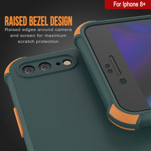 Punkcase Protective & Lightweight TPU Case [Sunshine Series] for iPhone 8+ Plus [Dark Green]