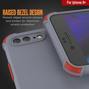 Punkcase Protective & Lightweight TPU Case [Sunshine Series] for iPhone 8+ Plus [Grey]