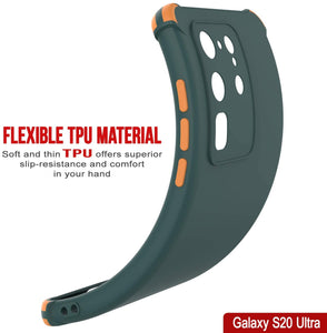 Punkcase Protective & Lightweight TPU Case [Sunshine Series] for Galaxy S20 Ultra [Dark Green]