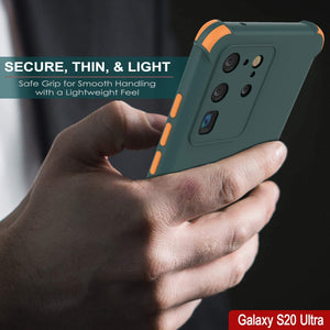 Punkcase Protective & Lightweight TPU Case [Sunshine Series] for Galaxy S20 Ultra [Dark Green]