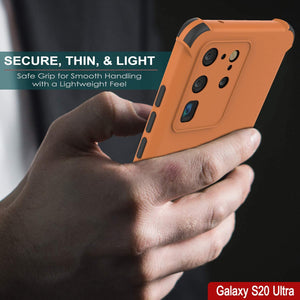 Punkcase Protective & Lightweight TPU Case [Sunshine Series] for Galaxy S20 Ultra [Orange]