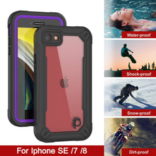Load image into Gallery viewer, iPhone 7 Waterproof IP68 Case, Punkcase [Purple]  [Maximus Series] [Slim Fit] [IP68 Certified] [Shockresistant] Clear Armor Cover with Screen Protector | Ultimate Protection
