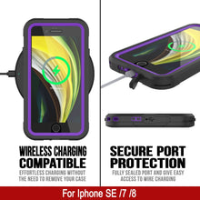 Load image into Gallery viewer, iPhone 7 Waterproof IP68 Case, Punkcase [Purple]  [Maximus Series] [Slim Fit] [IP68 Certified] [Shockresistant] Clear Armor Cover with Screen Protector | Ultimate Protection
