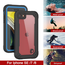 Load image into Gallery viewer, iPhone 7 Waterproof IP68 Case, Punkcase [Blue]  [Maximus Series] [Slim Fit] [IP68 Certified] [Shockresistant] Clear Armor Cover with Screen Protector | Ultimate Protection
