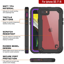 Load image into Gallery viewer, iPhone 7 Waterproof IP68 Case, Punkcase [Purple]  [Maximus Series] [Slim Fit] [IP68 Certified] [Shockresistant] Clear Armor Cover with Screen Protector | Ultimate Protection
