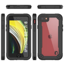 Load image into Gallery viewer, iPhone 8 Waterproof IP68 Case, Punkcase [Black]  [Maximus Series] [Slim Fit] [IP68 Certified] [Shockresistant] Clear Armor Cover with Screen Protector | Ultimate Protection
