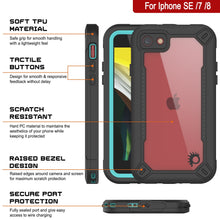 Load image into Gallery viewer, iPhone 8 Waterproof IP68 Case, Punkcase [teal]  [Maximus Series] [Slim Fit] [IP68 Certified] [Shockresistant] Clear Armor Cover with Screen Protector | Ultimate Protection
