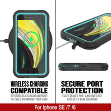 Load image into Gallery viewer, iPhone 8 Waterproof IP68 Case, Punkcase [teal]  [Maximus Series] [Slim Fit] [IP68 Certified] [Shockresistant] Clear Armor Cover with Screen Protector | Ultimate Protection
