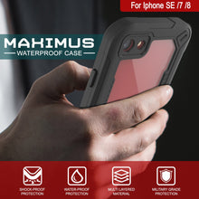 Load image into Gallery viewer, iPhone 8 Waterproof IP68 Case, Punkcase [red]  [Maximus Series] [Slim Fit] [IP68 Certified] [Shockresistant] Clear Armor Cover with Screen Protector | Ultimate Protection
