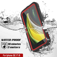 Load image into Gallery viewer, iPhone 8 Waterproof IP68 Case, Punkcase [red]  [Maximus Series] [Slim Fit] [IP68 Certified] [Shockresistant] Clear Armor Cover with Screen Protector | Ultimate Protection
