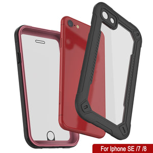 iPhone SE (4.7") Waterproof IP68 Case, Punkcase [pink]  [Maximus Series] [Slim Fit] [IP68 Certified] [Shockresistant] Clear Armor Cover with Screen Protector | Ultimate Protection