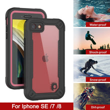 Load image into Gallery viewer, iPhone SE (4.7&quot;) Waterproof IP68 Case, Punkcase [pink]  [Maximus Series] [Slim Fit] [IP68 Certified] [Shockresistant] Clear Armor Cover with Screen Protector | Ultimate Protection
