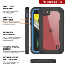 Load image into Gallery viewer, iPhone SE (4.7&quot;) Waterproof IP68 Case, Punkcase [Blue]  [Maximus Series] [Slim Fit] [IP68 Certified] [Shockresistant] Clear Armor Cover with Screen Protector | Ultimate Protection
