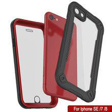 Load image into Gallery viewer, iPhone SE (4.7&quot;) Waterproof IP68 Case, Punkcase [red]  [Maximus Series] [Slim Fit] [IP68 Certified] [Shockresistant] Clear Armor Cover with Screen Protector | Ultimate Protection

