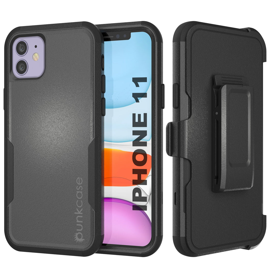 Punkcase for iPhone 11 Belt Clip Multilayer Holster Case [Patron Series] [Black]
