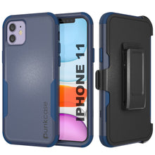 Load image into Gallery viewer, Punkcase for iPhone 11 Belt Clip Multilayer Holster Case [Patron Series] [Navy]
