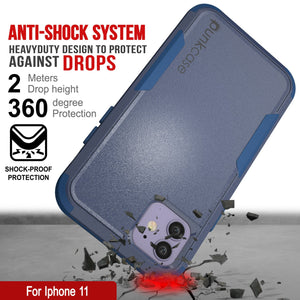 Punkcase for iPhone 11 Belt Clip Multilayer Holster Case [Patron Series] [Navy]
