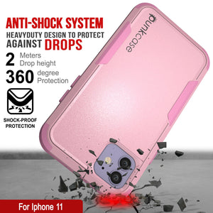 Punkcase for iPhone 11 Belt Clip Multilayer Holster Case [Patron Series] [Pink]