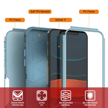 Load image into Gallery viewer, Punkcase for iPhone 11 Belt Clip Multilayer Holster Case [Patron Series] [Mint]
