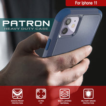 Load image into Gallery viewer, Punkcase for iPhone 11 Belt Clip Multilayer Holster Case [Patron Series] [Navy]
