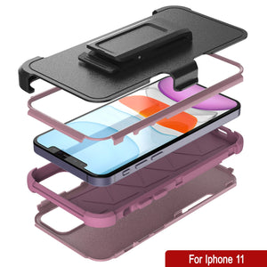 Punkcase for iPhone 11 Belt Clip Multilayer Holster Case [Patron Series] [Pink]