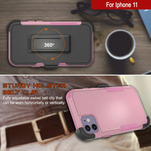 Load image into Gallery viewer, Punkcase for iPhone 11 Belt Clip Multilayer Holster Case [Patron Series] [Pink]
