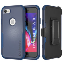 Load image into Gallery viewer, Punkcase for iPhone 8 Belt Clip Multilayer Holster Case [Patron Series] [Navy]

