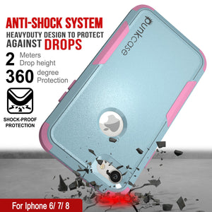 Punkcase for iPhone 6 Belt Clip Multilayer Holster Case [Patron Series] [Mint-Pink]