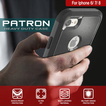 Load image into Gallery viewer, Punkcase for iPhone 8 Belt Clip Multilayer Holster Case [Patron Series] [Black]
