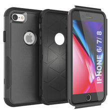 Load image into Gallery viewer, Punkcase for iPhone 8 Belt Clip Multilayer Holster Case [Patron Series] [Black]
