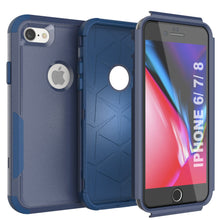 Load image into Gallery viewer, Punkcase for iPhone 8 Belt Clip Multilayer Holster Case [Patron Series] [Navy]
