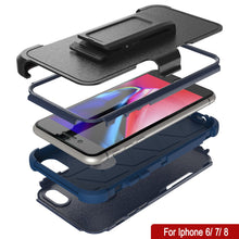 Load image into Gallery viewer, Punkcase for iPhone 8 Belt Clip Multilayer Holster Case [Patron Series] [Navy]
