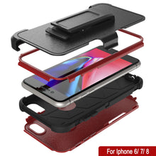 Load image into Gallery viewer, Punkcase for iPhone 6 Belt Clip Multilayer Holster Case [Patron Series] [Red-Black]
