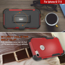 Load image into Gallery viewer, Punkcase for iPhone 6 Belt Clip Multilayer Holster Case [Patron Series] [Red-Black]

