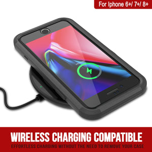 Punkcase for iPhone 6+ Plus Belt Clip Multilayer Holster Case [Patron Series] [Black]